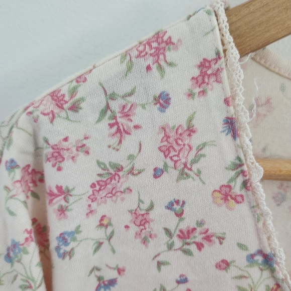 Vintage Laura Taylor Floral Night Shirt Pajamas Size Medium - Picture 4 of 5